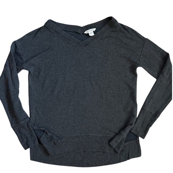 Athleta Coaster Luxe V-Neck Sweatshirt Darkest Gray Size Small - Picture 7 of 12